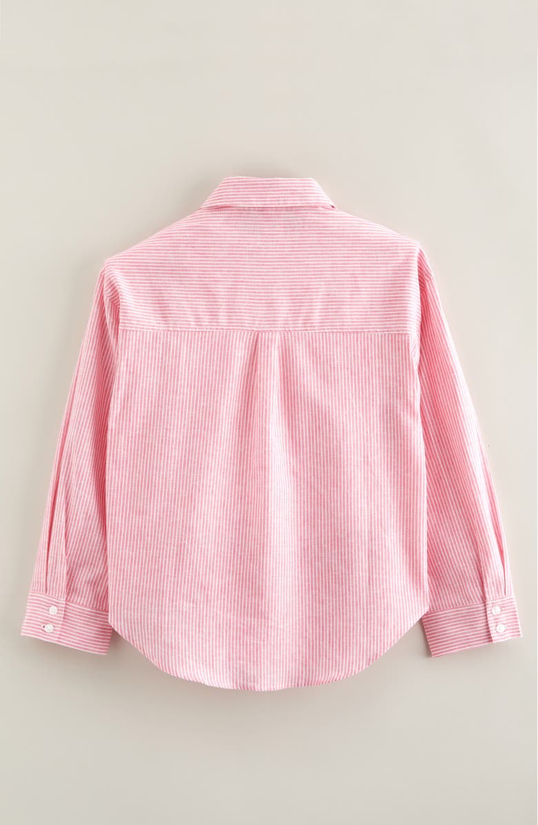 Nordstrom Kids' Stripe Button-Up & Tank Set, Alternate, color, Pink Boss Nova Stripe