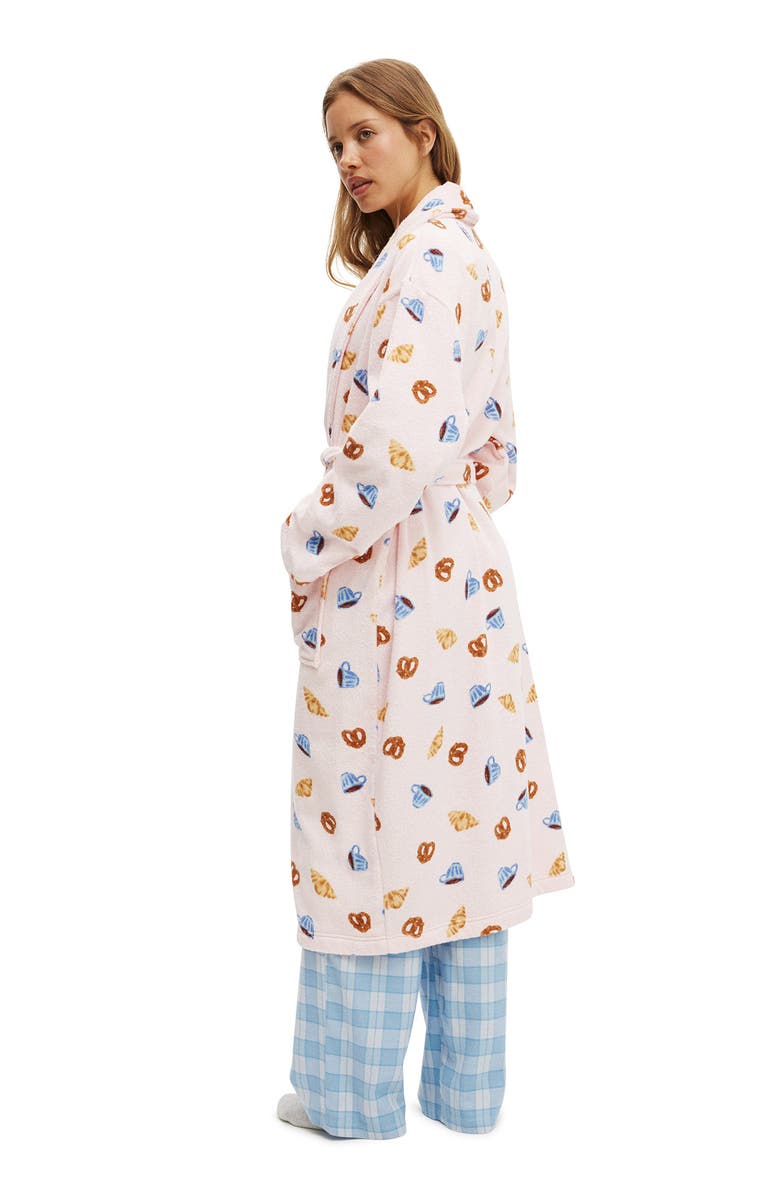 COTTON ON BODY Women's Luxe Terry Robe, Alternate, color, Brunch Croissant