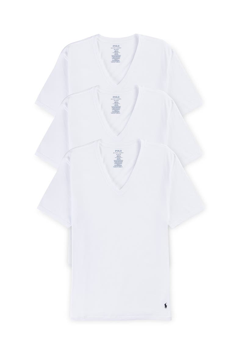 3-pk V-Neck T-Shirts, Alternate, color, WHITE
