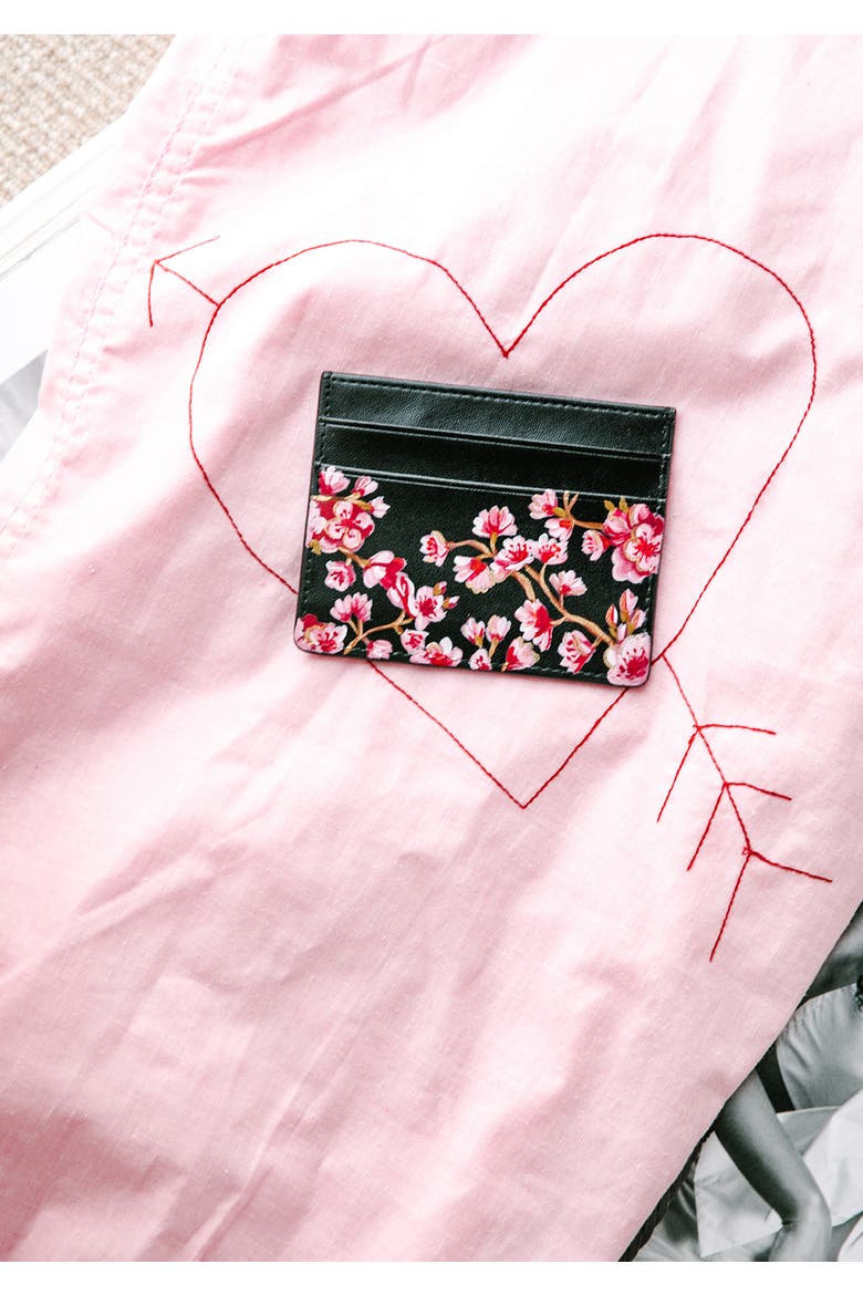 Cherry Blossom Cardholder, Alternate, color, Cherry Blossom