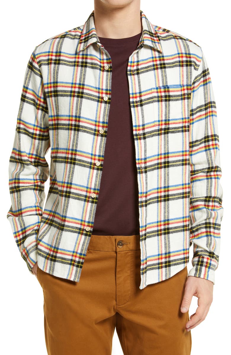 Alex Mill Regular Fit Plaid Flannel Button-Up Shirt, Main, color, 