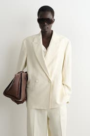 COS Linen-blend Tuxedo Blazer