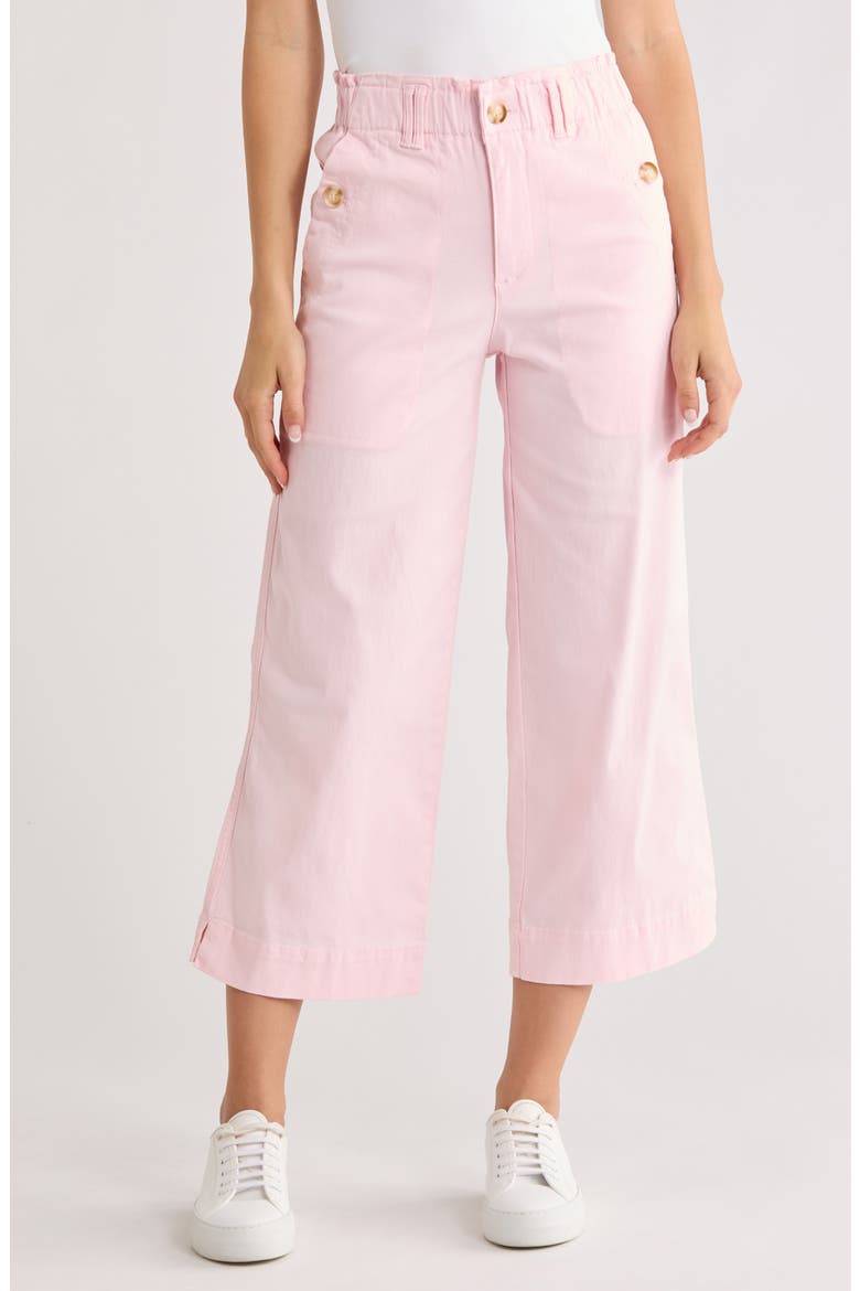 Wide Leg Ankle Crop Pants, Main, color, BALLET PINK