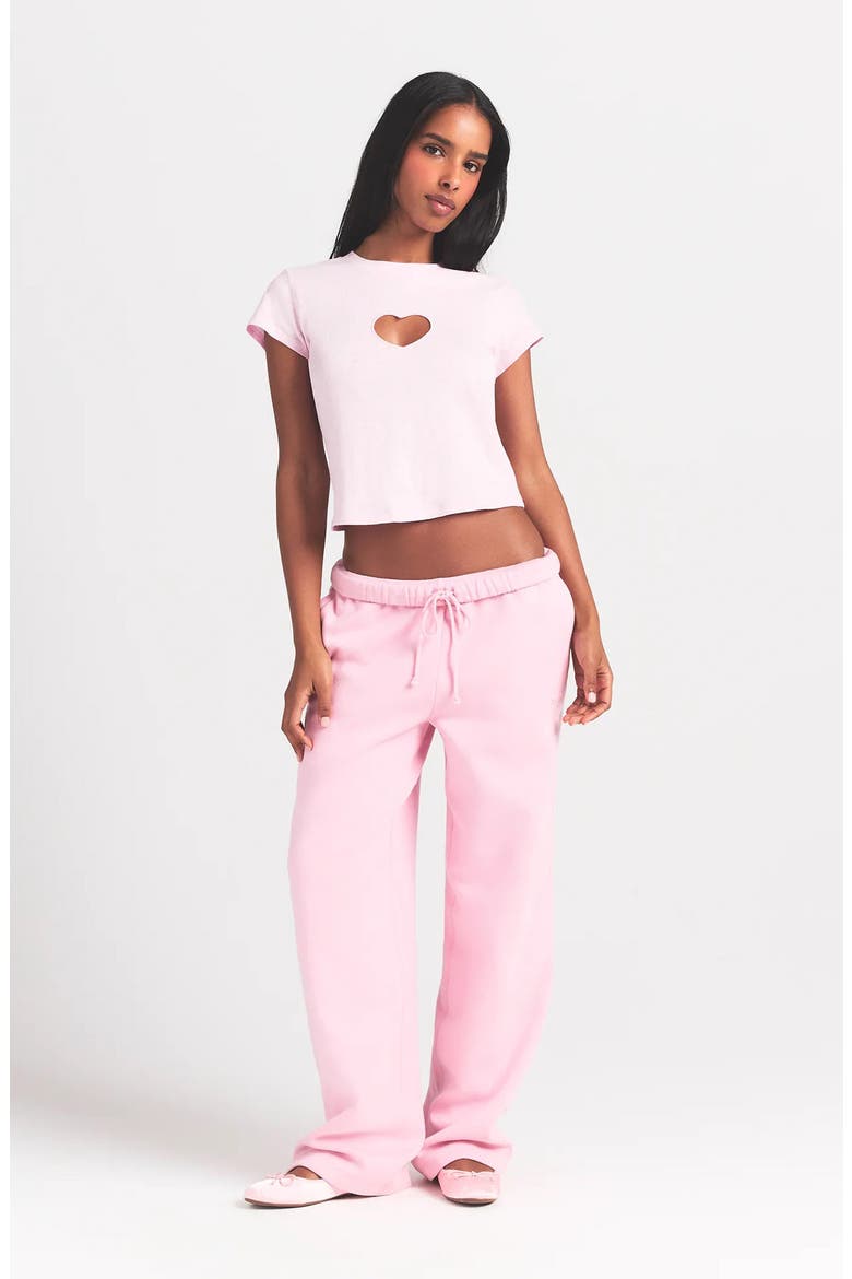 Worn In Jersey Pajama Baby Tee, Alternate, color, BABY PINK