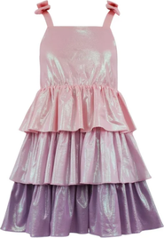 Lola + The Boys Pastel Ombre Shimmer Bow Dress