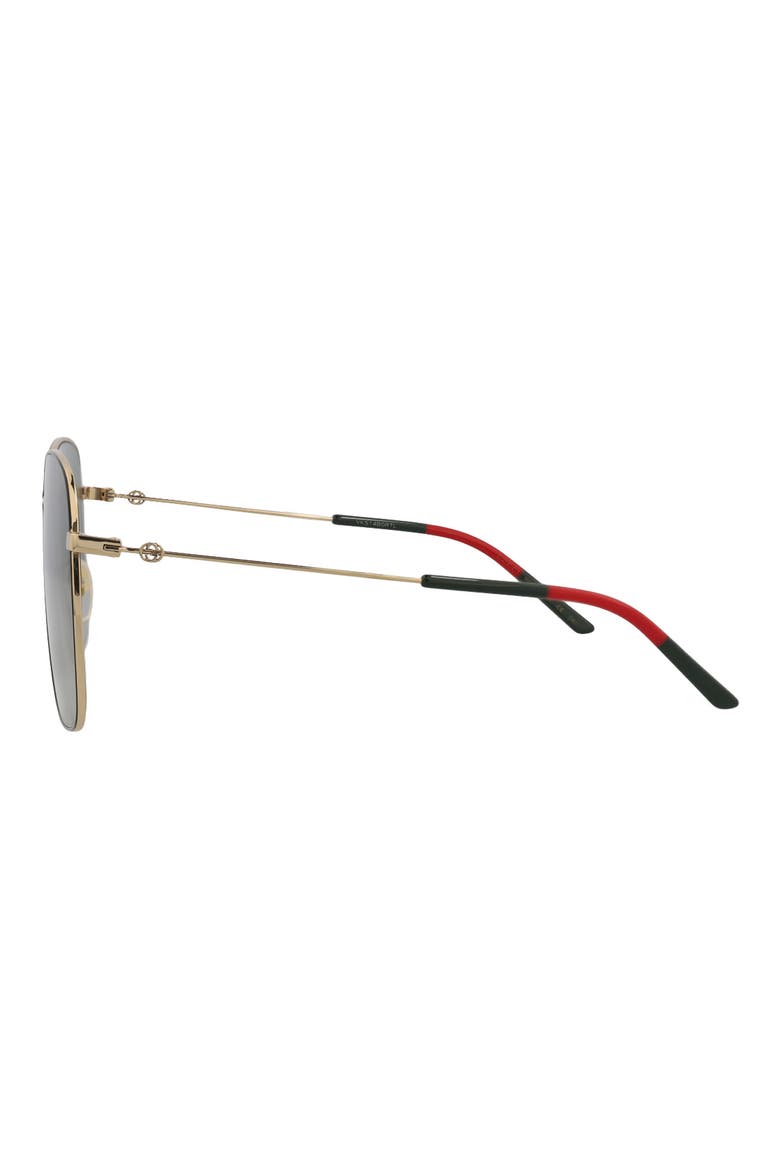 Novelty 61mm Oversize Square Sunglasses, Alternate, color, GOLD GOLD GREY