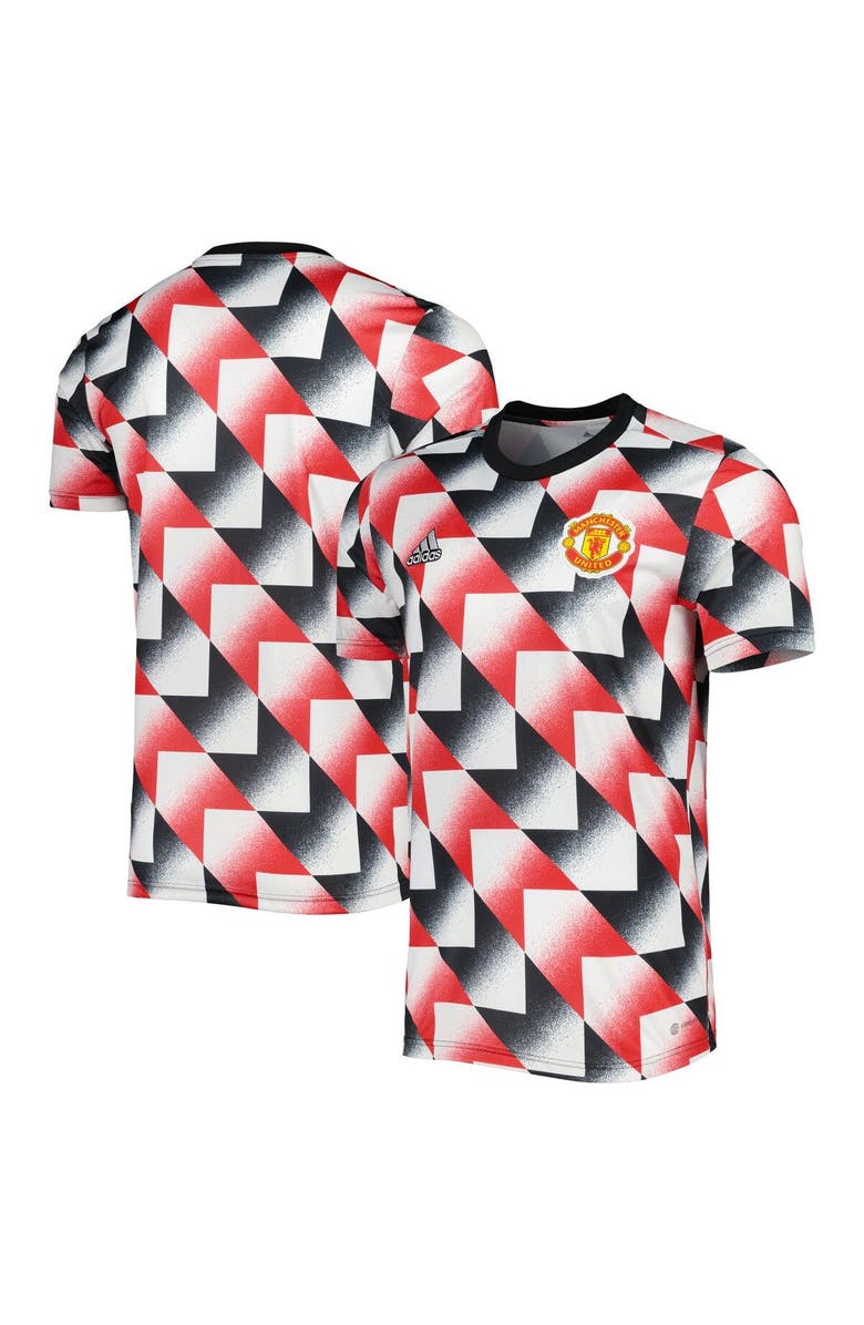 adidas Men's adidas White Manchester United 2022 Pre-Match Top, Main, color, 