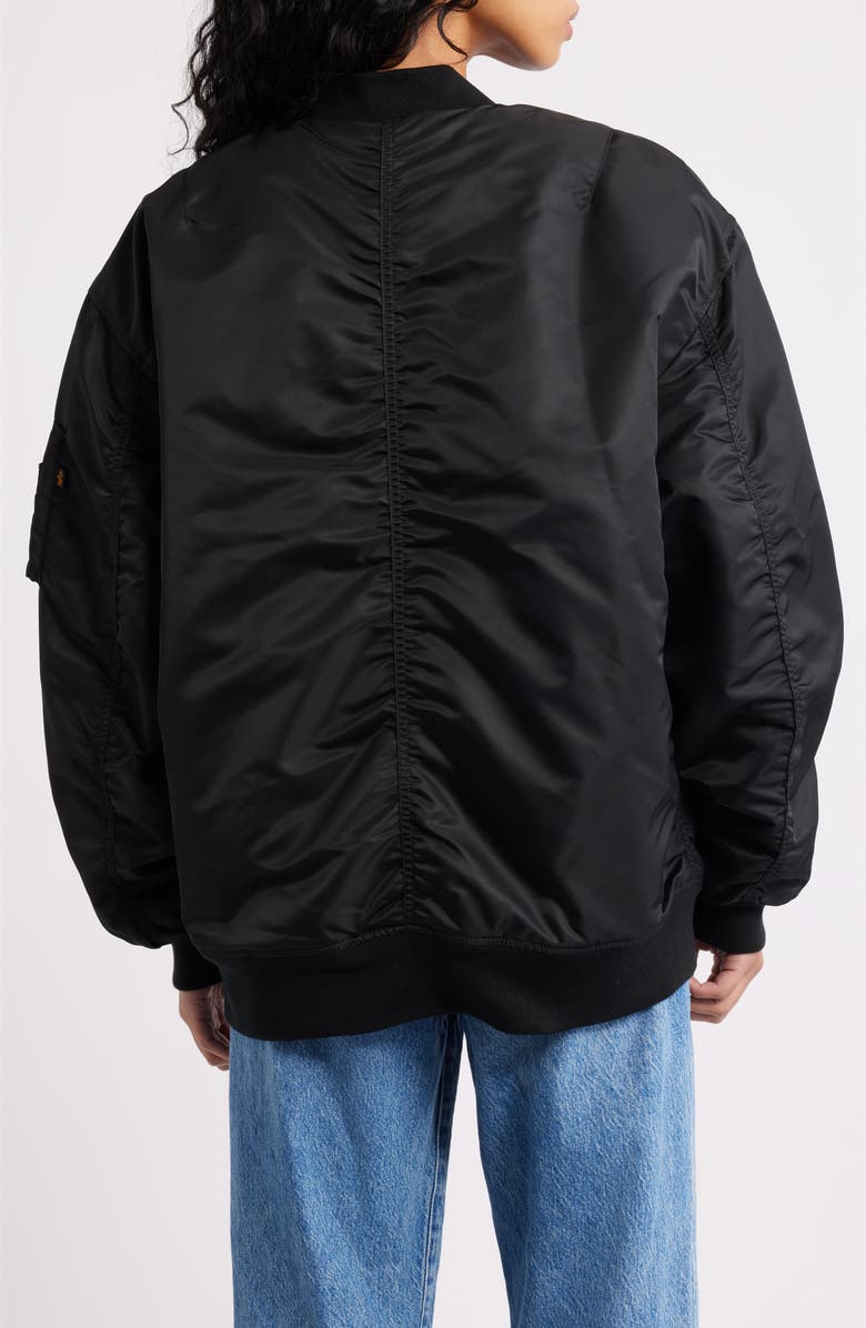 Alpha Industries MA-1 Oversize Flight Jacket, Alternate, color, Black