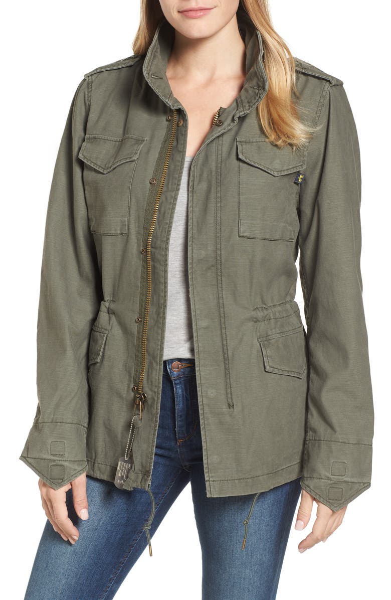 Alpha Industries M-65 Defender Camo Field Jacket, Main, color, 