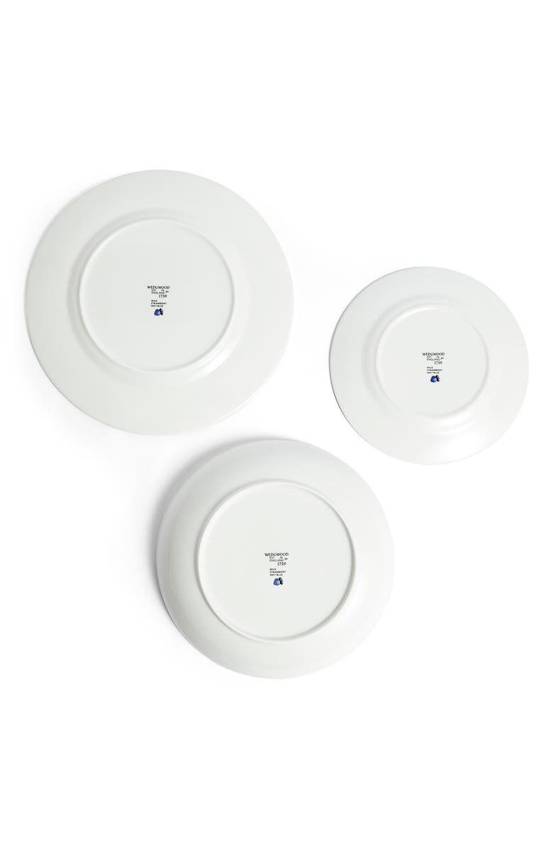 Wedgwood Wild Strawberry 4-Piece Bone China Dinnerware Set, Alternate, color, Blue