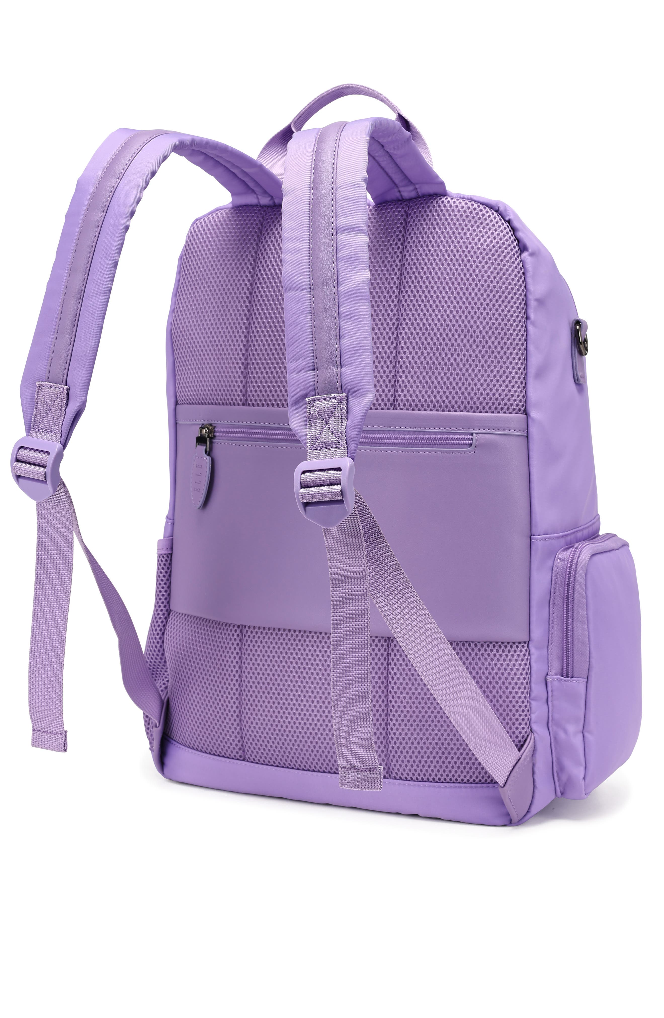 Voyage 20L Twill and Vegan Leather Backpack, Alternate, color, Lavender