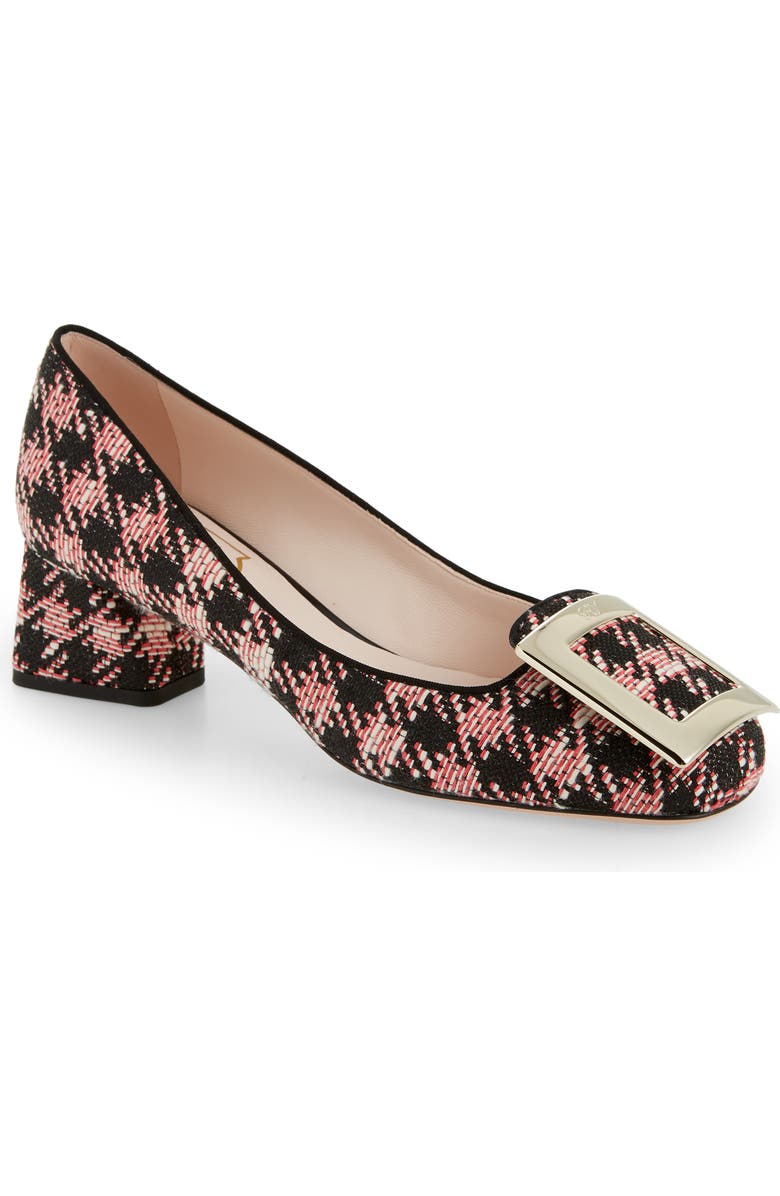 Roger Vivier Très Vivier Houndstooth Buckle Pump, Main, color,