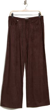 Habitual Faux Suede Drawstring Pants