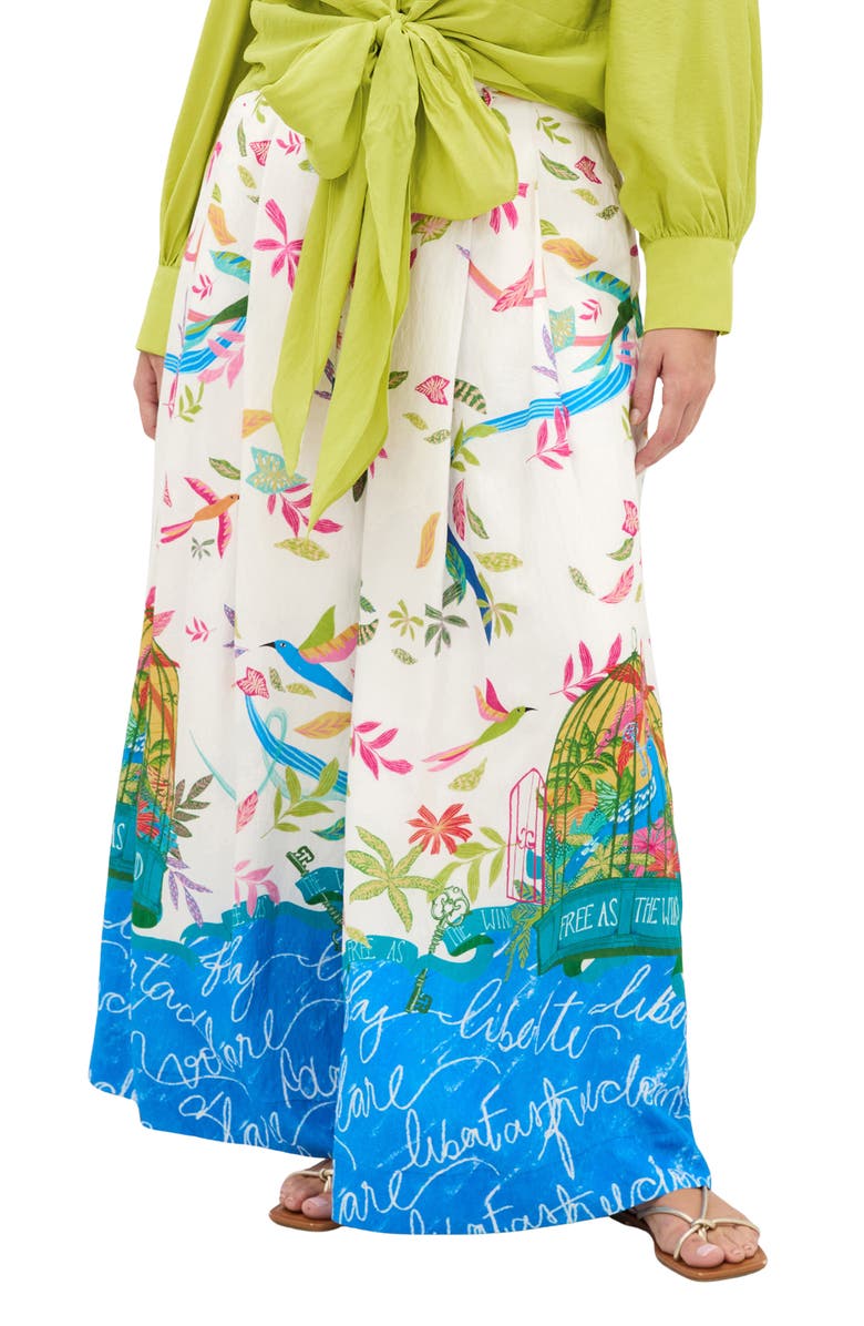 City Chic Free Spirit Paperbag Waist Wide Leg Pants, Alternate, color, 