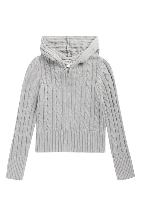 Kids' Cable Stitch Zip Hoodie (Big Kid)