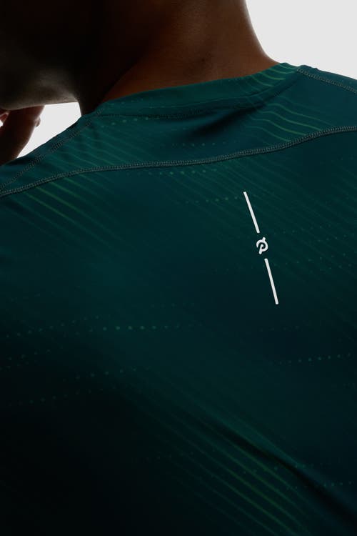 Peloton Interlock Short Sleeve Run Tee In Green