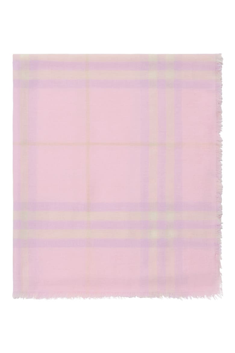 Giant Check Lightweight Wool Scarf, Alternate, color, FONDANT PINK