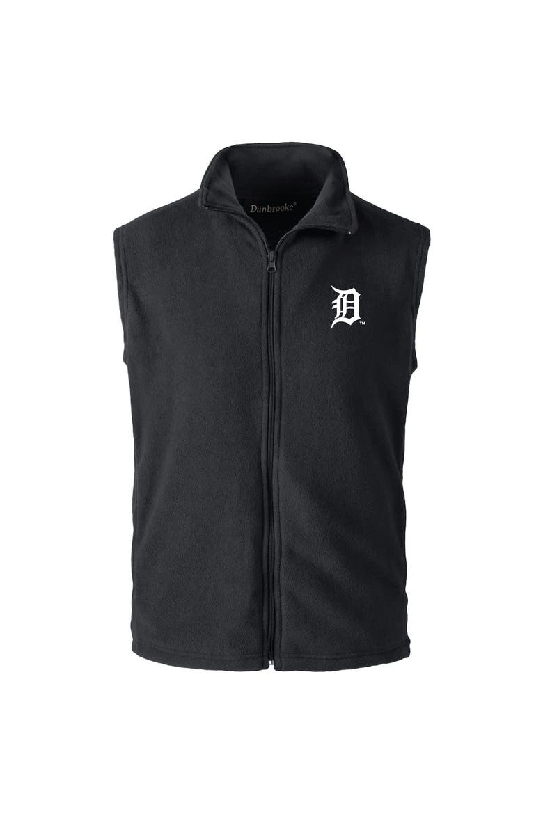 Men's Dunbrooke  Black Detroit Tigers Full-Zip Vest, Alternate, color, Black