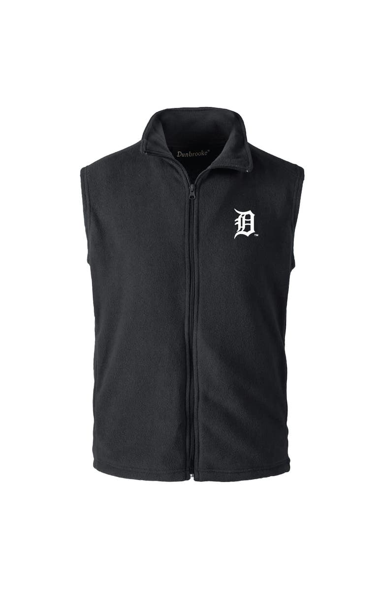 DUNBROOKE Men's Dunbrooke Black Detroit Tigers Full-Zip Vest, Alternate, color, Black