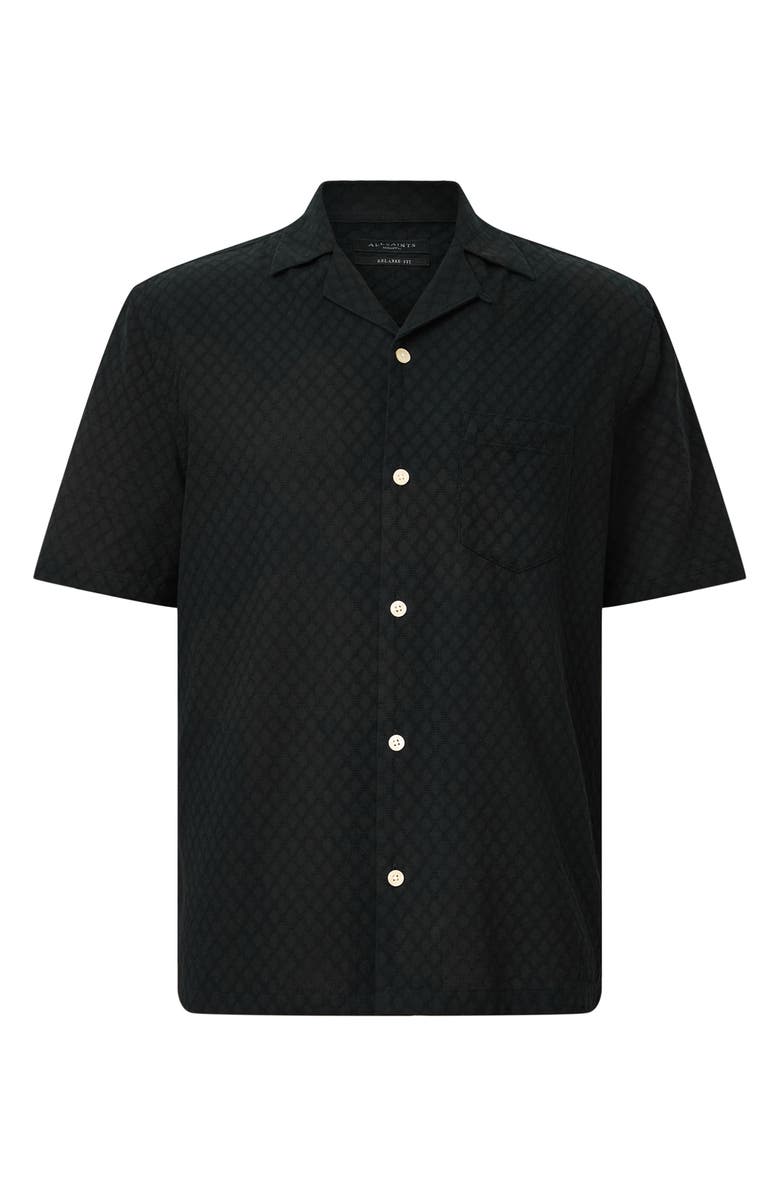 AllSaints Kylo Camp Shirt, Alternate, color, Black