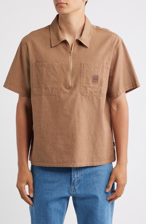 Brakeman Striped Half Zip Shirt