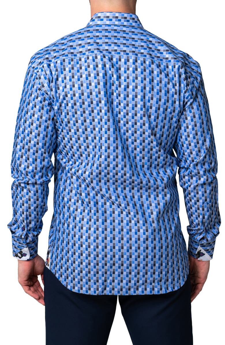 Maceoo Einstein Burn Blue Button-Up Shirt, Alternate, color, Blue