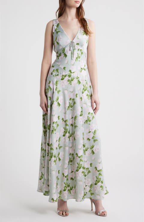 Lucasta Floral Satin Gown