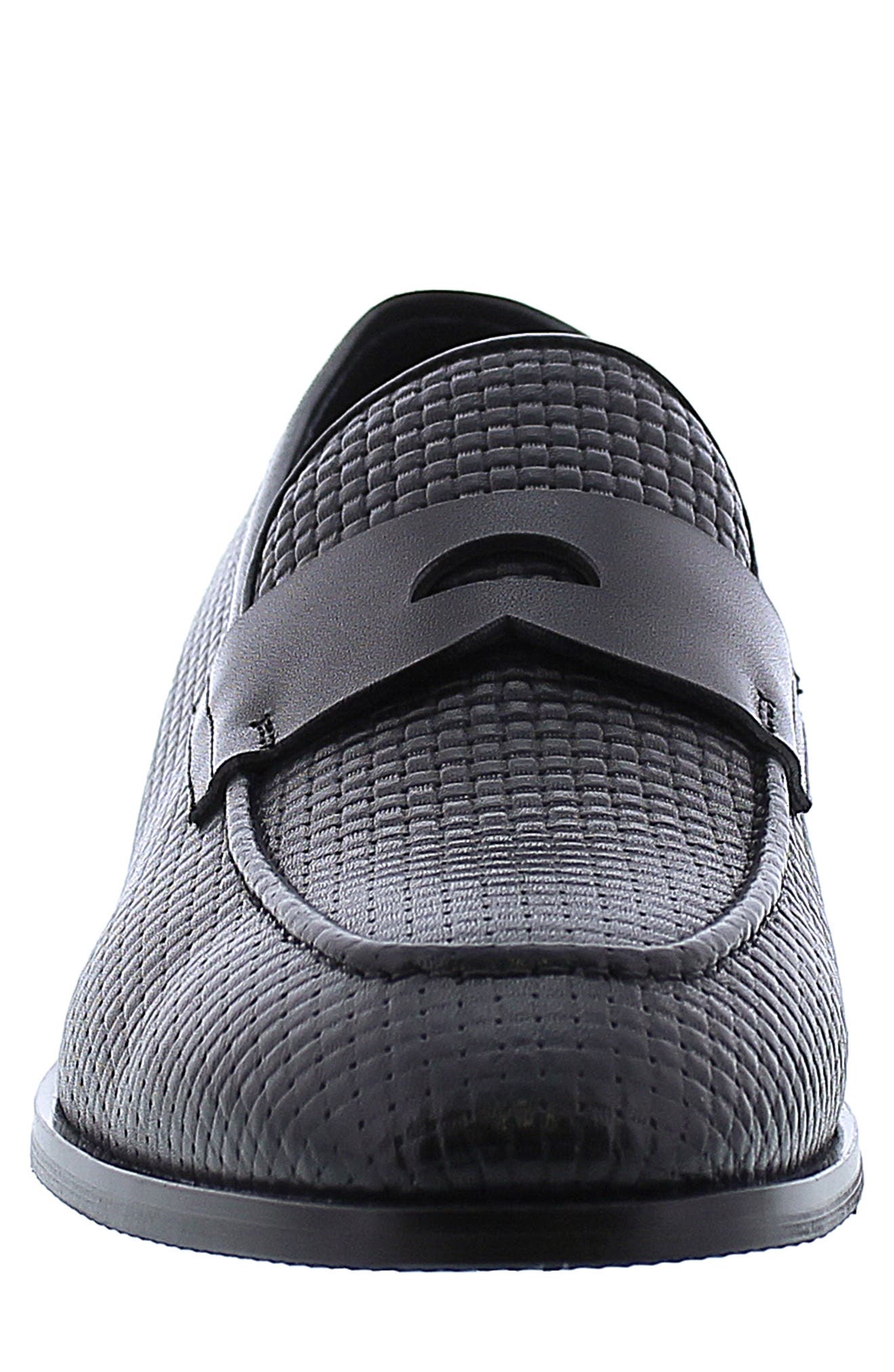 Zanzara Oscar Leather Woven Penny Loafer, Alternate, color, 