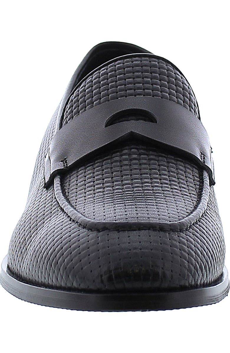 Zanzara Oscar Leather Woven Penny Loafer, Alternate, color,