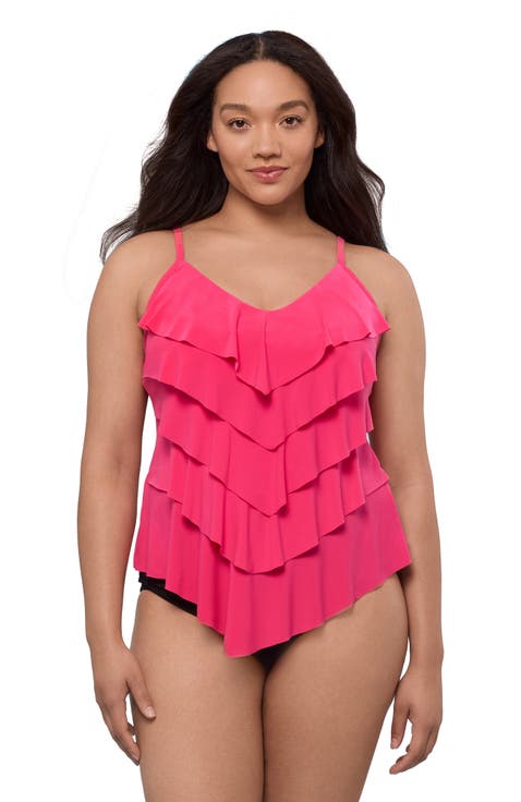 Rachel 5 Tier Ruffle Tankini Swimsuit Top
