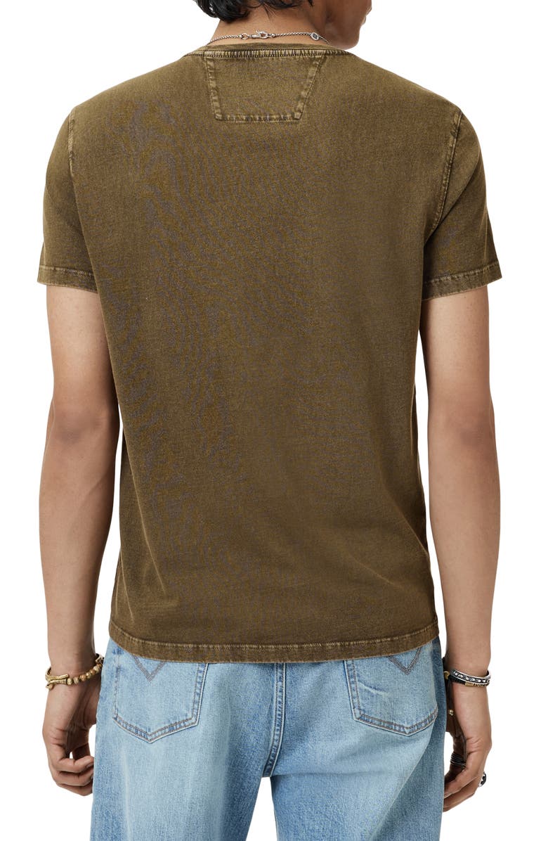 John Varvatos Desert Mountains Embroidered Organic Cotton T-Shirt, Alternate, color, Mushroom