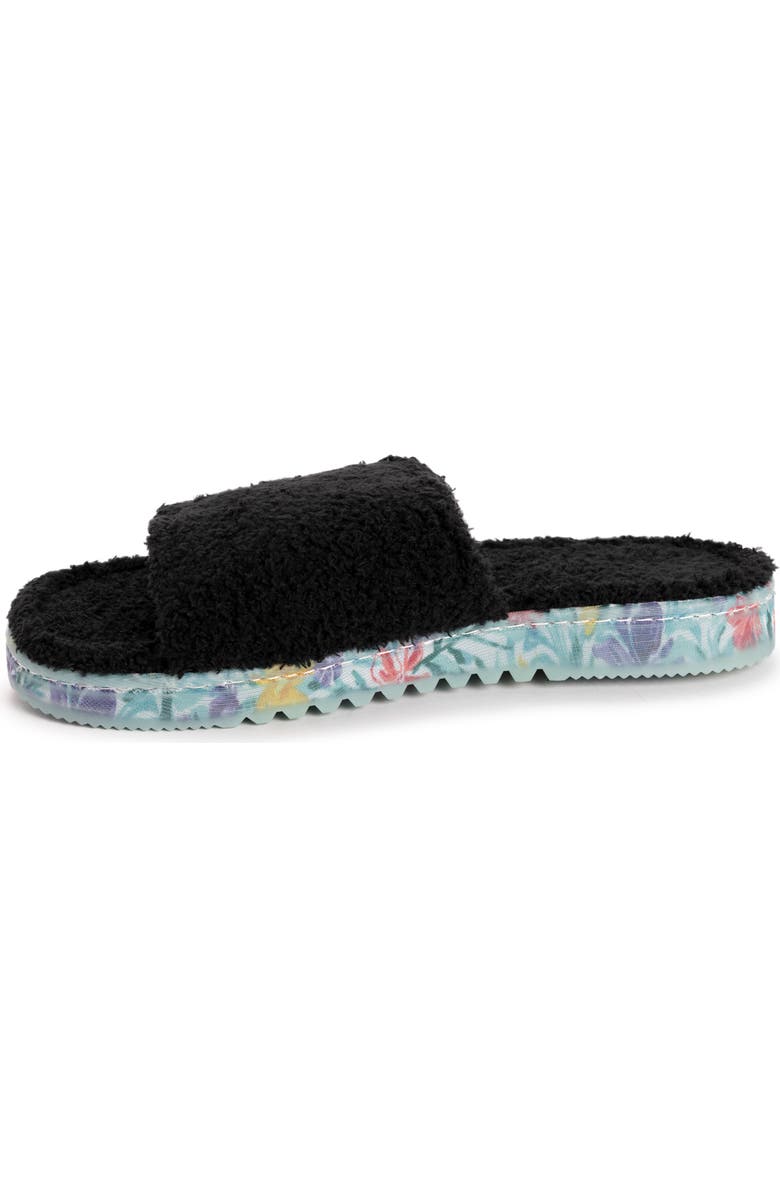 MUK LUKS Acacia Faux Shearling Slipper, Alternate, color, Black
