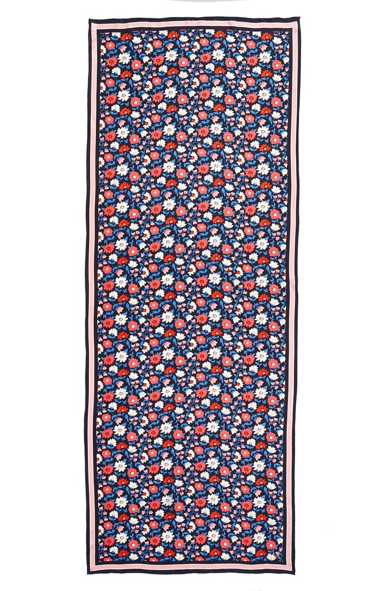 Kate Spade New York daisy oblong silk scarf, Alternate, color, 