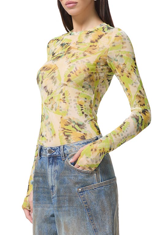 AFRM AFRM KAYLEE PRINT SHEER MESH TOP