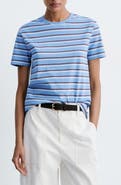 MANGO Stripe Cotton T-Shirt