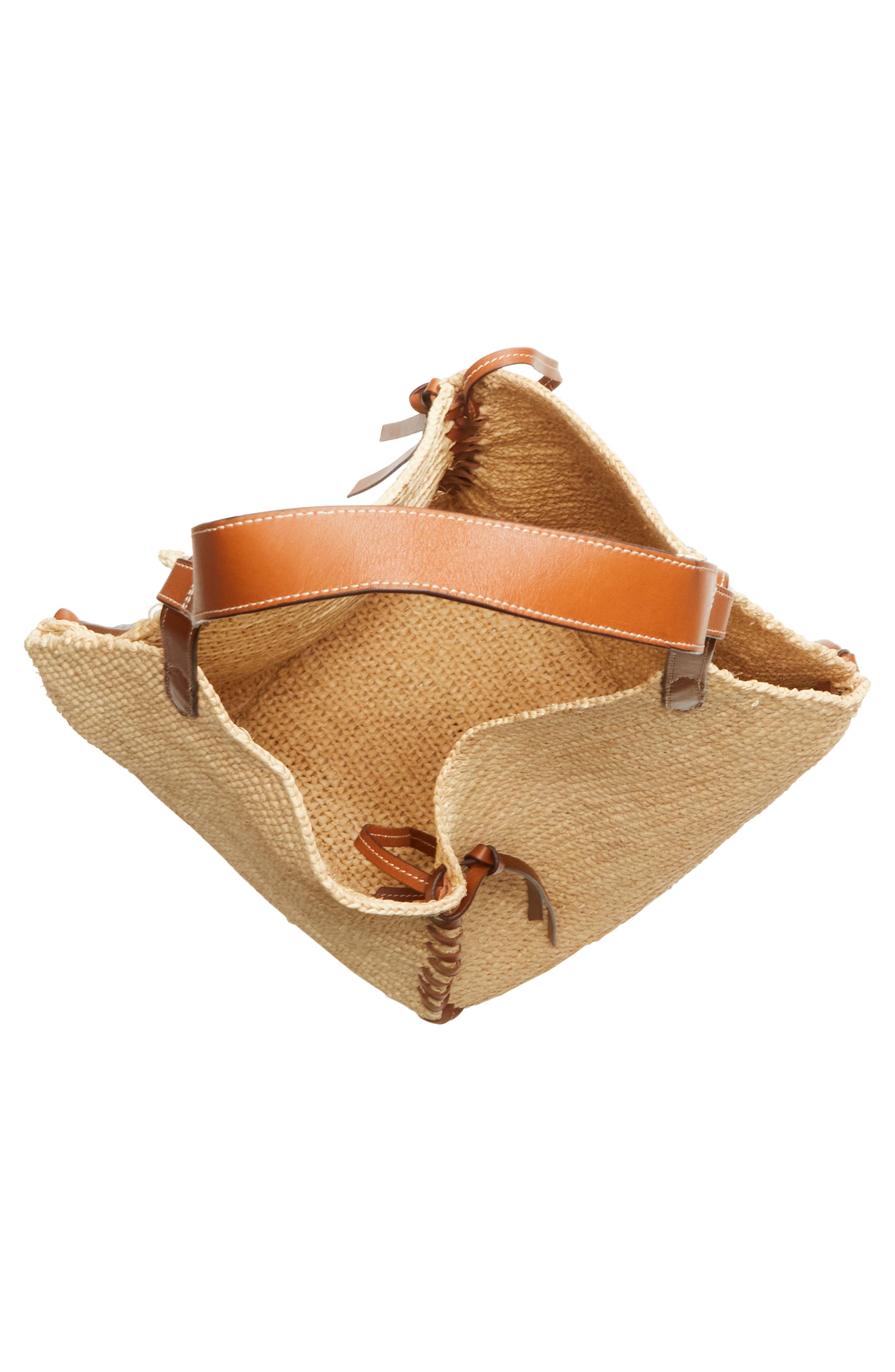 Isabel Marant Tampa Woven Raffia Tote, Alternate, color, Natural/ Cognac