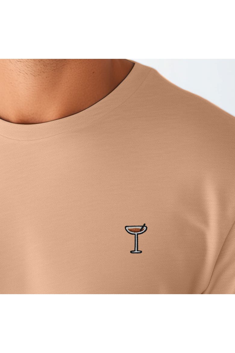 Mens Coffee Martini Midweight Tee, Alternate, color, Peach