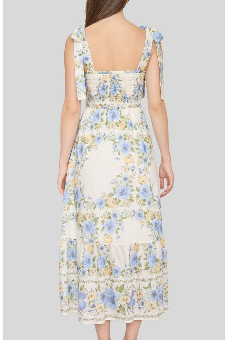 Floral Midi Dress, Alternate, color, BLUE MULTI