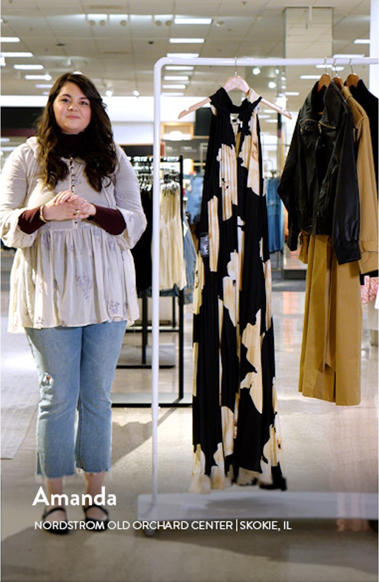 Saylor Floral Pleated Maxi Dress, sales video thumbnail