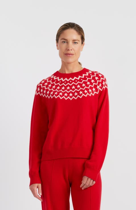 Wool Cashmere Star Yoke Sweater