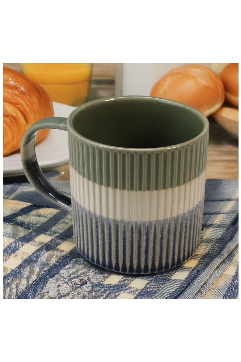 Set of 4 Tricolor Mugs, Alternate, color, OLIVE