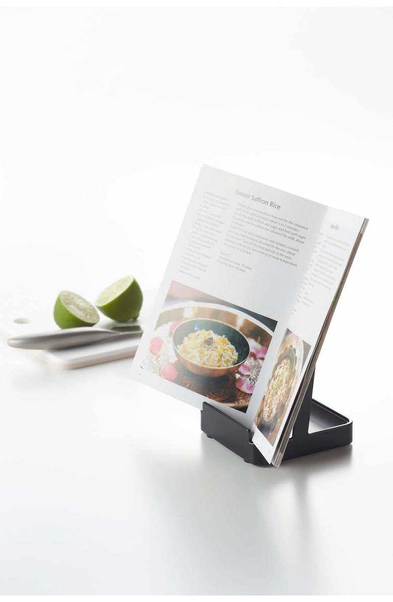 Yamazaki Lid/Ladle Storage Stand, Alternate, color, Black