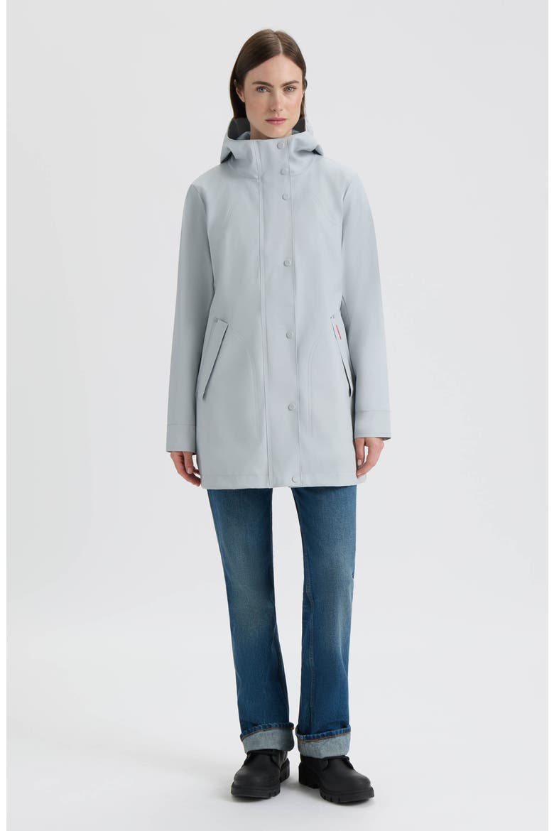 Acacia Waterproof Rubberized Raincoat, Alternate, color, SILVER GREY