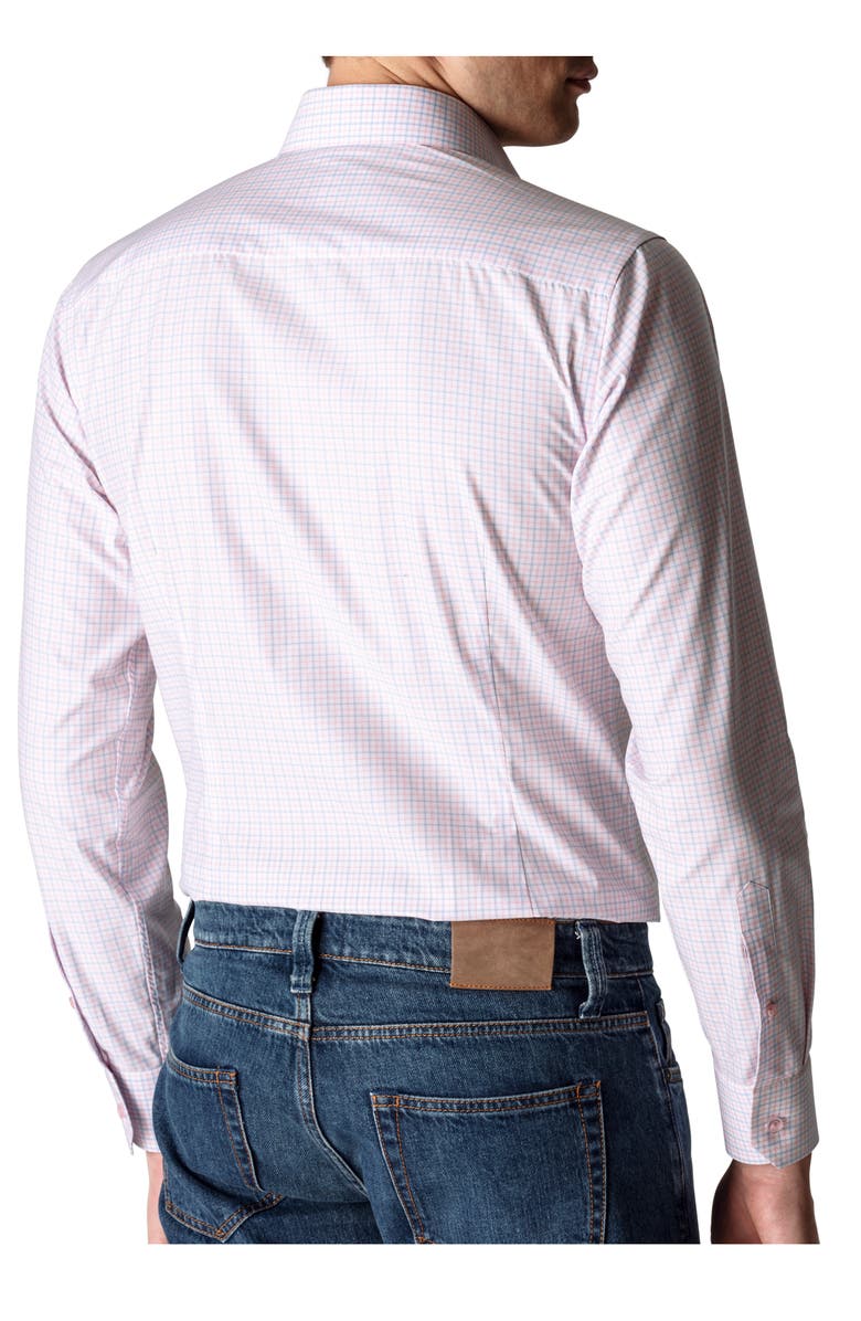 Eton Slim Fit Check Dress Shirt, Alternate, color, 