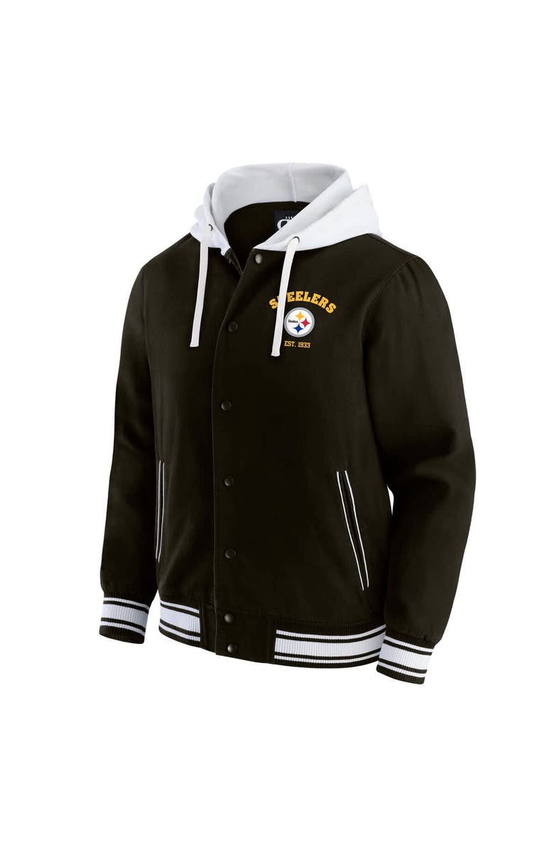 Darius Rucker Collection by Fanatics Men's Darius Rucker Collection by Fanatics Black Pittsburgh Steelers Full-Snap Hoodie Jacket, Alternate, color, Black