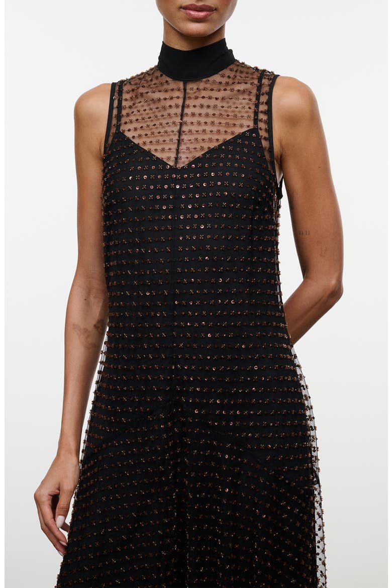 Auden Sequin Sleeveless Midi Dress, Alternate, color, GOOD NIGHT