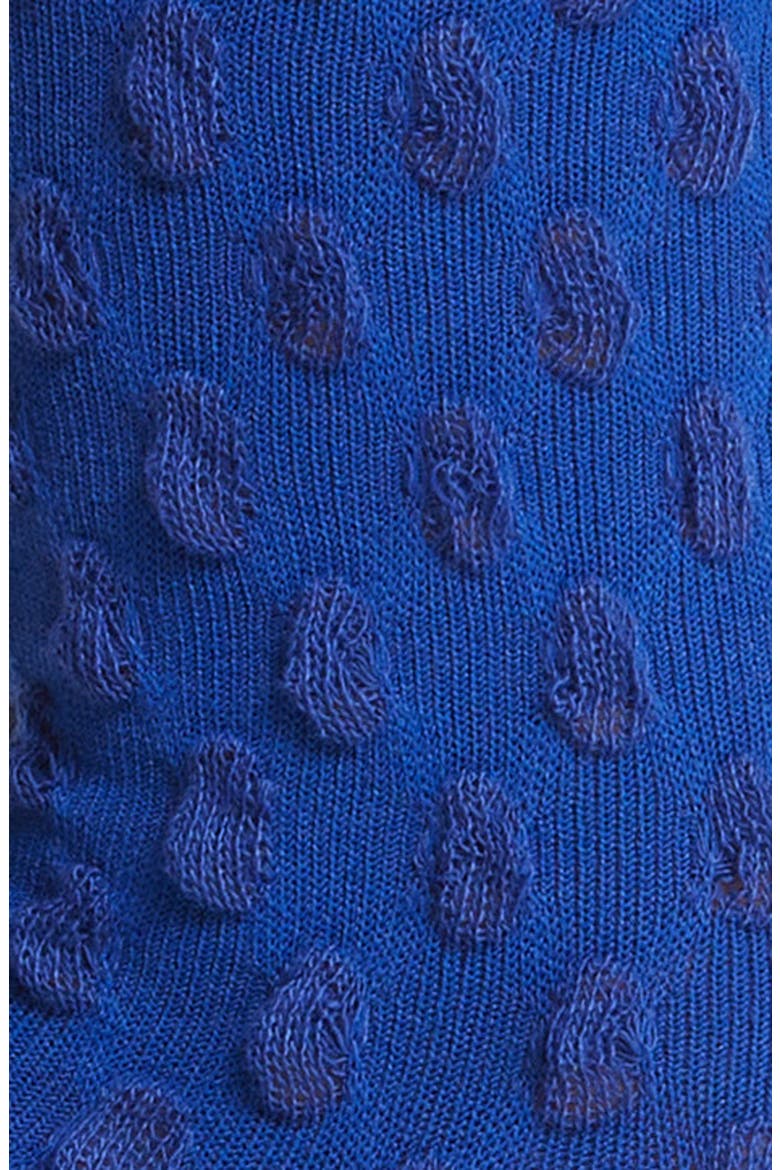 Dot Texture Crew Socks, Alternate, color, INDIGO