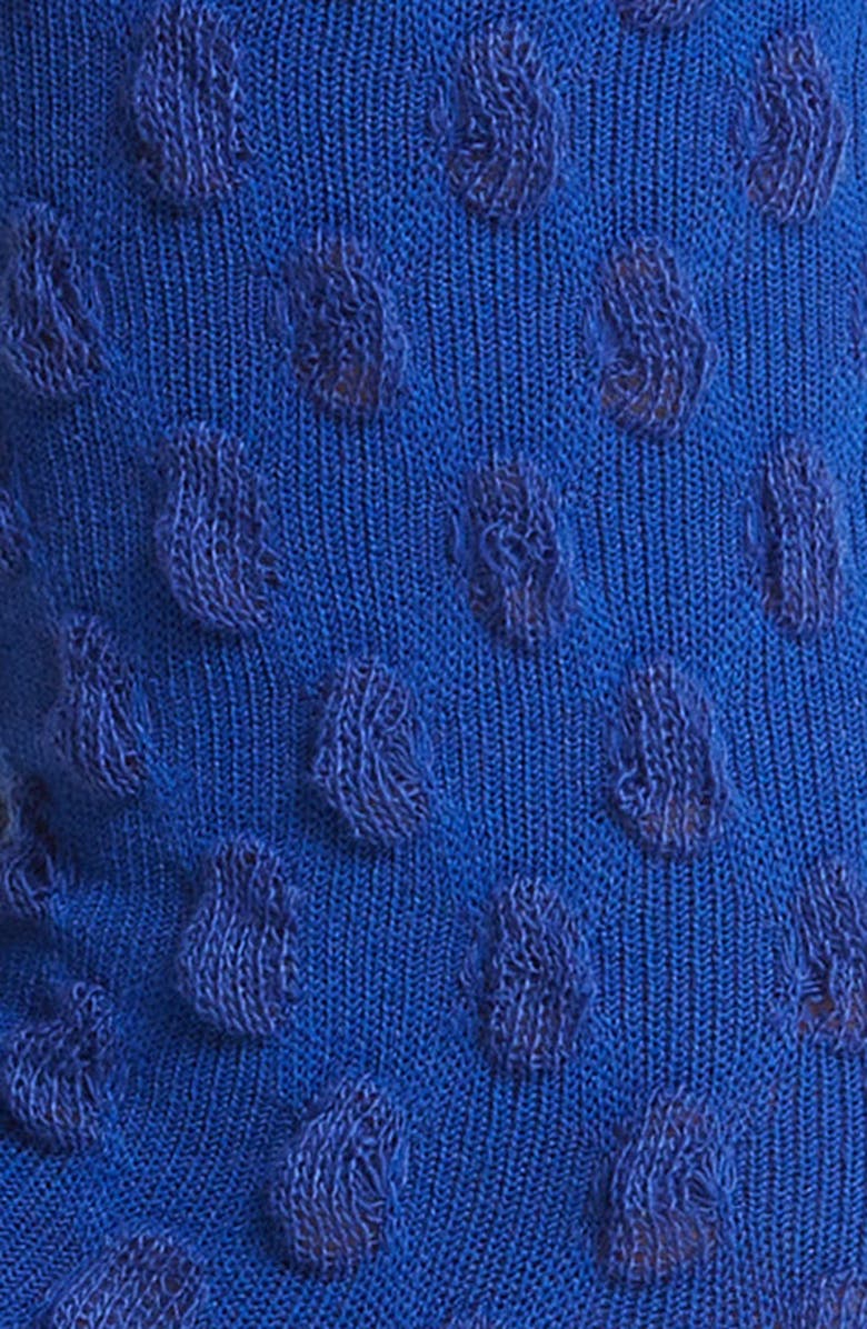 HIGH HEEL JUNGLE Dot Texture Crew Socks, Alternate, color, Indigo