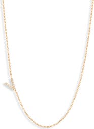 Anzie Love Letter Pavé Diamond Initial Pendant Necklace