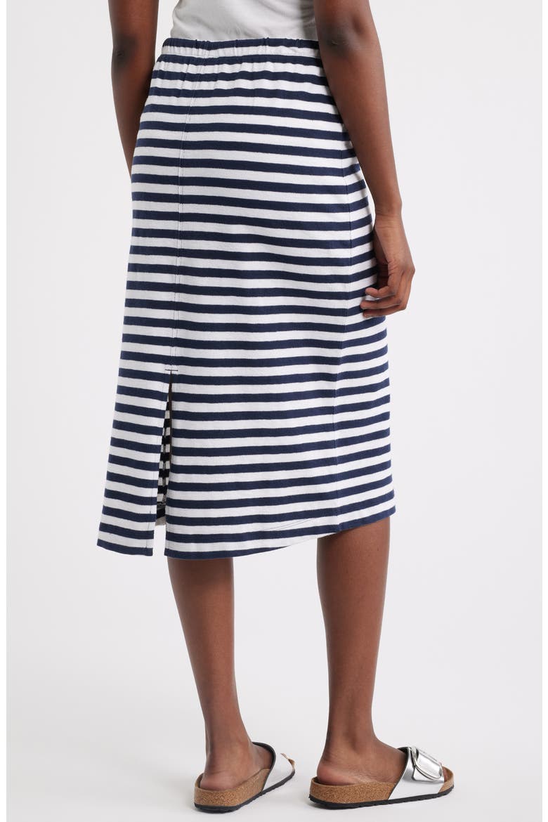 Straight Fit Stripe Knit Midi Skirt, Alternate, color, NAVY STILL- WHITE CHARM STRIPE